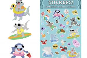 Summertime Sharkies Sticker Sheet